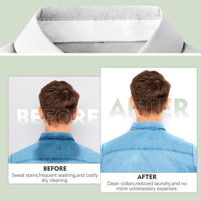 VUSSUV® Disposable Sweat Pads Collar Protectors for Shirts (1.18")