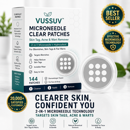 VUSSUV® Microneedle Clear Patches ✨Targets Skin Tags, Acne, Wrinkles & Blemishes